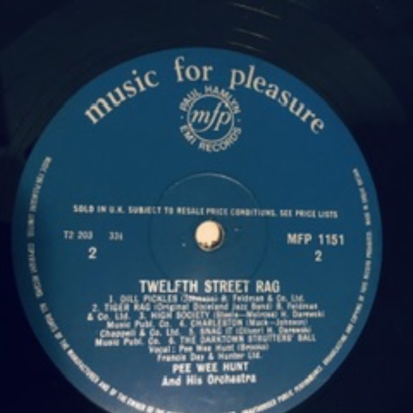 1961 UK LP  PEE WEE HUNT 12th Street Rag LP - Picture 7 of 8